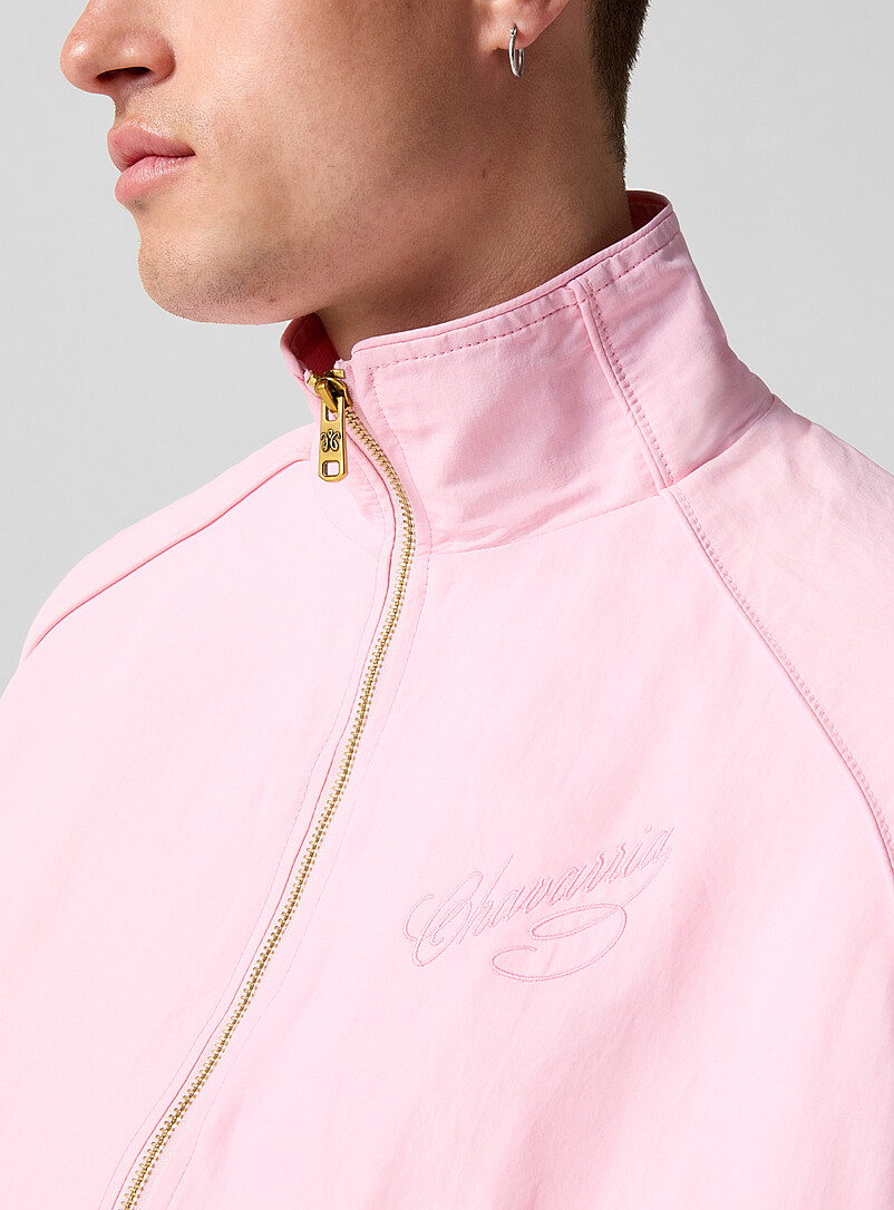 Willy Chavarria Pink Ruff Rider pink track jacket for men