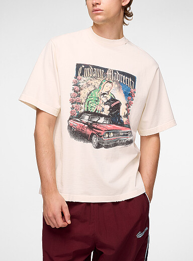 Willy Chavarria Off White Cuidame Madrecita distressed T-shirt for men
