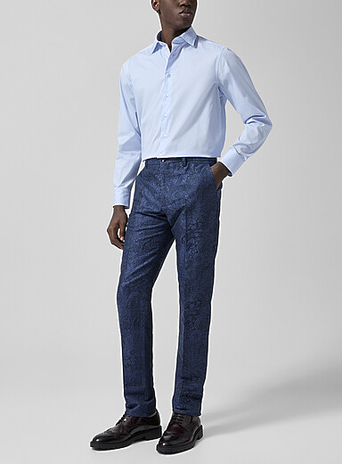 Etro: Le pantalon jacquard paisley outremer Bleu pour homme