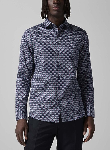 Etro: La chemise florale Art nouveau Bleu marine - Bleu nuit pour homme