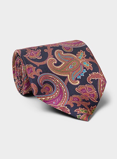 Pure silk paisley tie