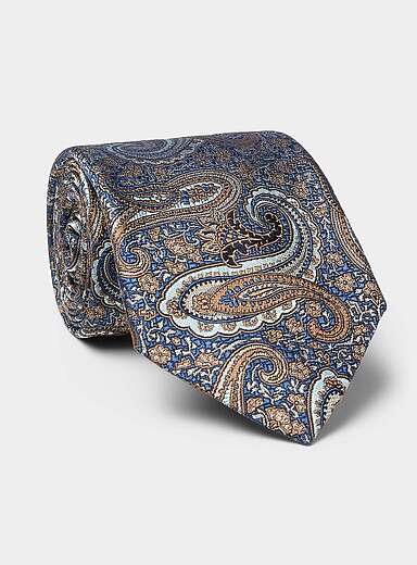 Pure silk paisley tie