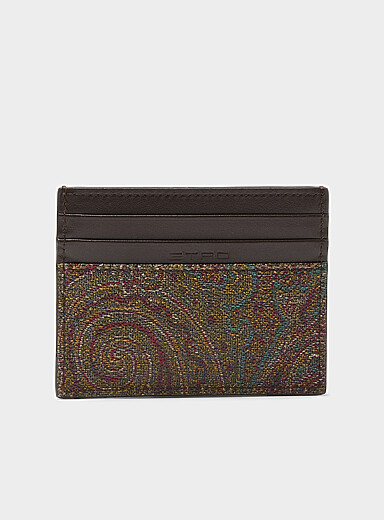 Paisley jacquard card holder