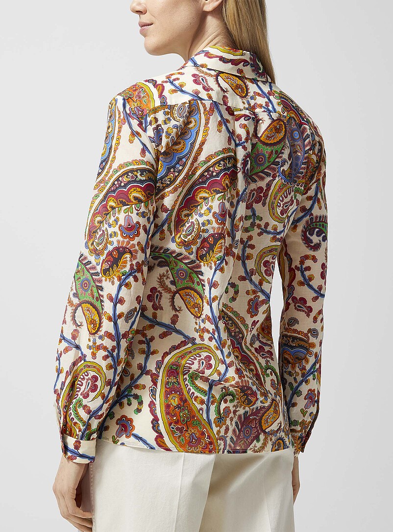Etro Assorted Sheer colourful paisley pure cotton shirt for women