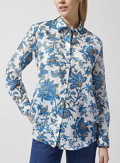 La chemise fleurie coton et soie