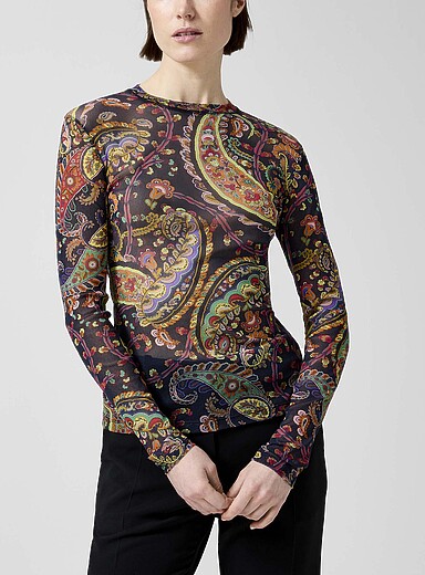 Etro: Le haut deuxi&egrave;me peau motif paisley Assorti pour femme