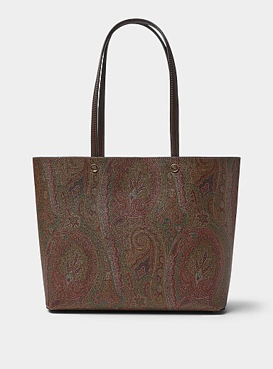 Paisley fabric tote