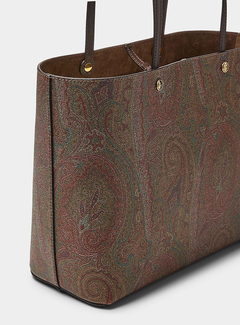 Etro: Le fourre-tout toile paisley Brun pour femme
