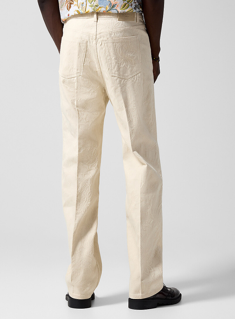Paisley jacquard ecru jean product image 3