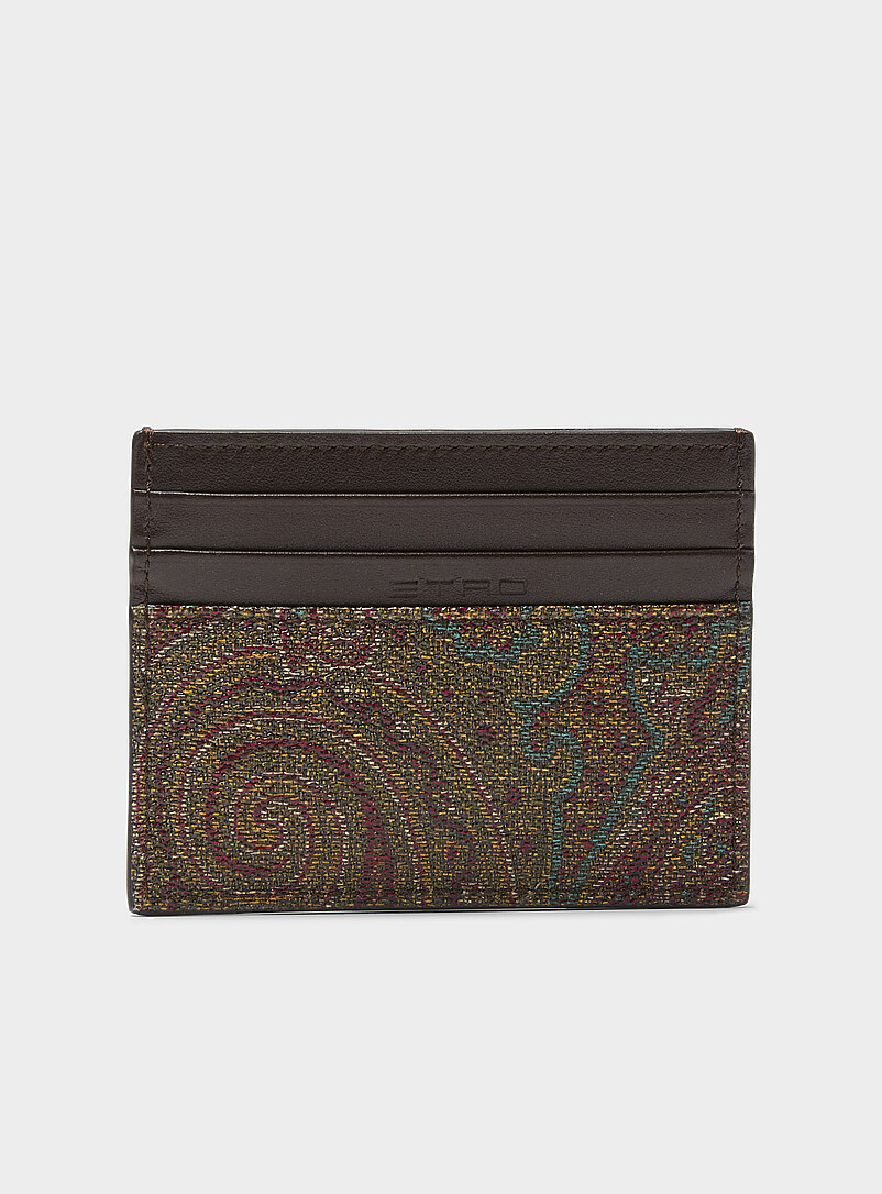 Paisley jacquard card holder product image (primary)