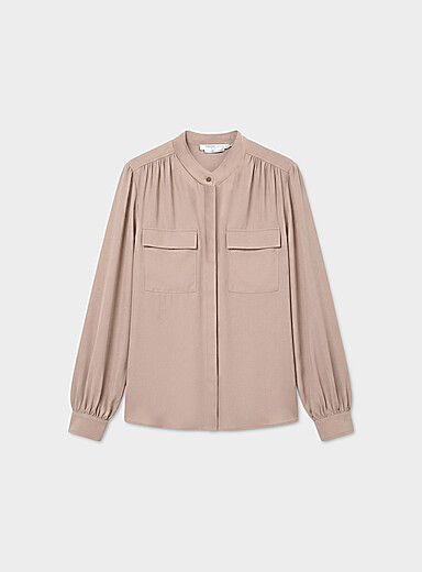 La blouse officier cr&ecirc;pe fluide