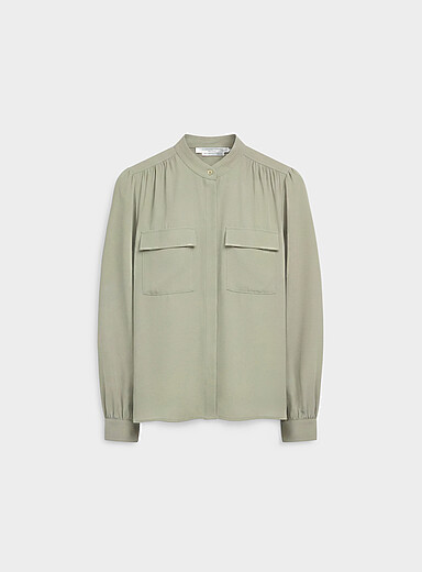 La blouse officier cr&ecirc;pe fluide