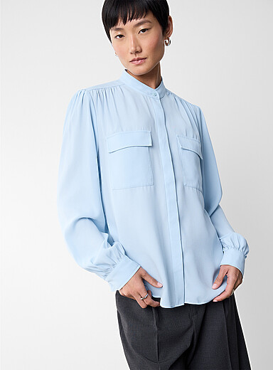 La blouse officier cr&ecirc;pe fluide