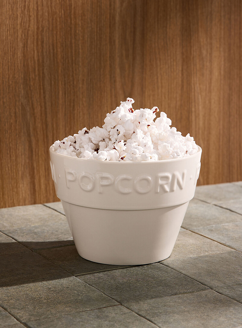 Ceramic popcorn bowl product image (primary)