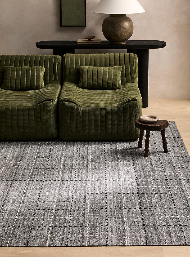 Dotted grid pattern handcrafted rug See available sizes | Hd+co | | Simons