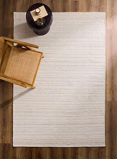 Tone-on-tone woven stripes handcrafted rug 150 x 215 cm | Hd+co | | Simons