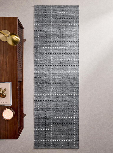 Dotted grid pattern handcrafted hallway rug 60 x 240 cm | Hd+co | | Simons
