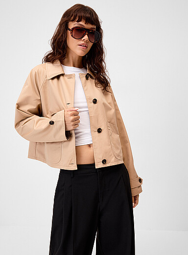 Levi's: Le trench court r&eacute;versible Brun clair pour femme