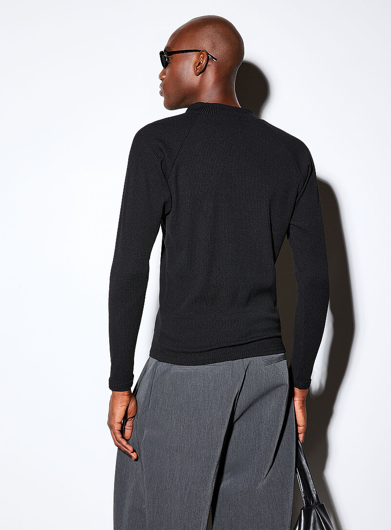Ribbed zip-neck sweater Imported from Seoul product image 3