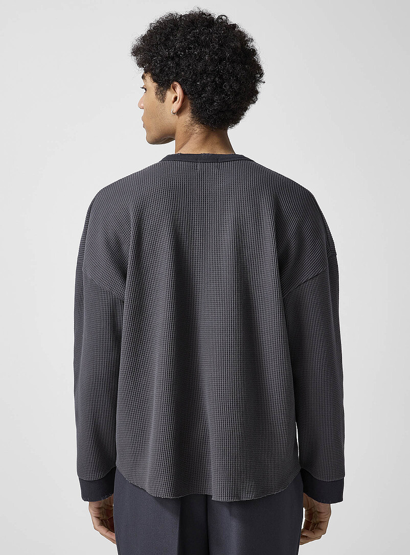 Worn waffled jersey T-shirt Imported from Seoul product image 2