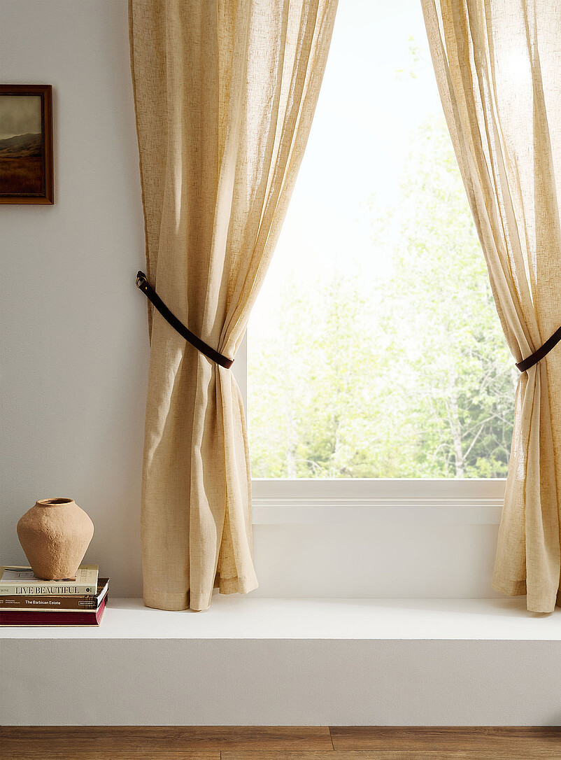 Brown leather curtain holders Set of 2 product image 2