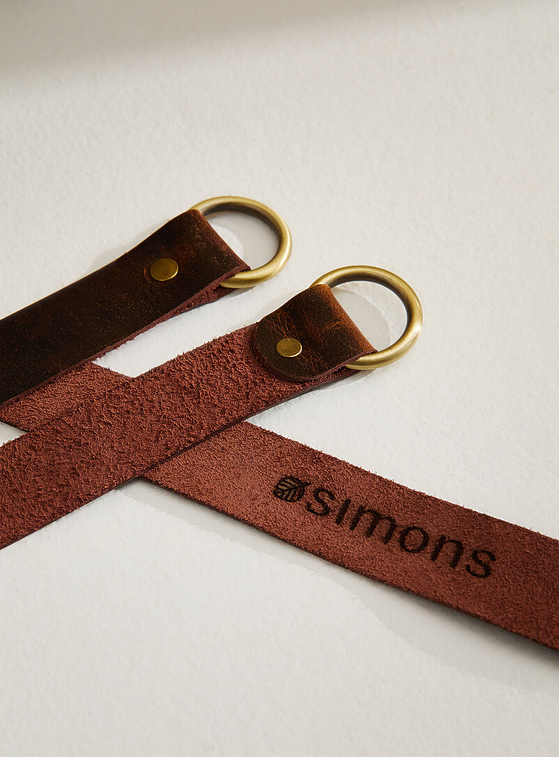 Brown leather curtain holders Set of 2 product image 3