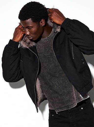 Le parka doublure fausse fourrure