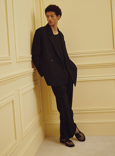Le 31 Black Heather pleated pant Loose fit <b>Imported from Seoul</b> for men