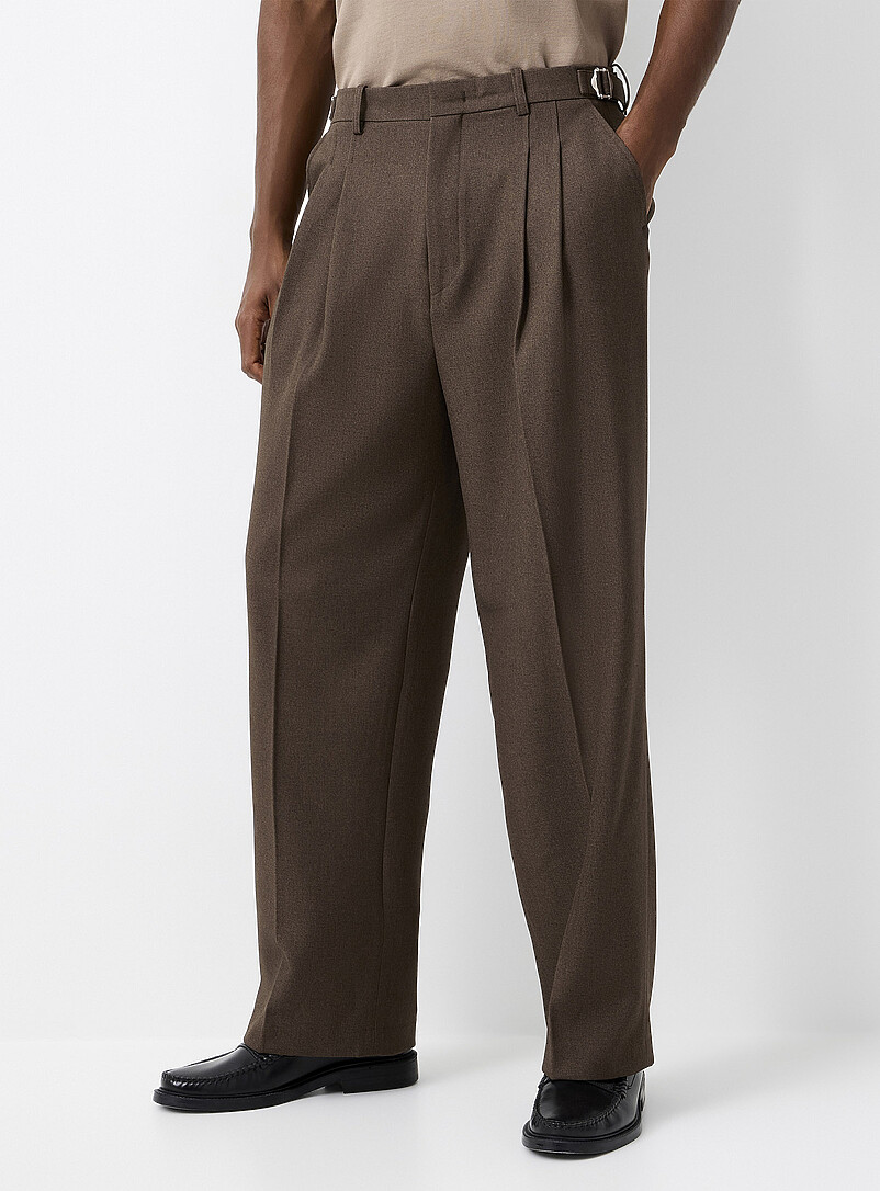 Le 31 Black Heather pleated pant Loose fit <b>Imported from Seoul</b> for men