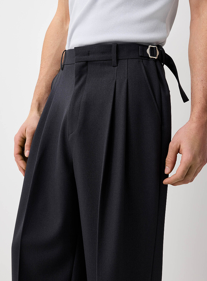 Le 31 Black Heather pleated pant Loose fit <b>Imported from Seoul</b> for men