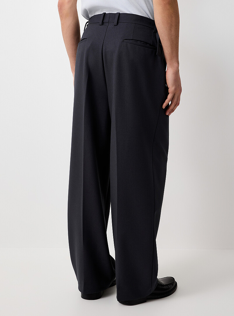 Le 31 Black Heather pleated pant Loose fit <b>Imported from Seoul</b> for men