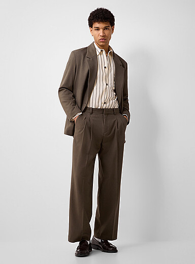 Le 31 Green Heather pleated pant Loose fit <b>Imported from Seoul</b> for men