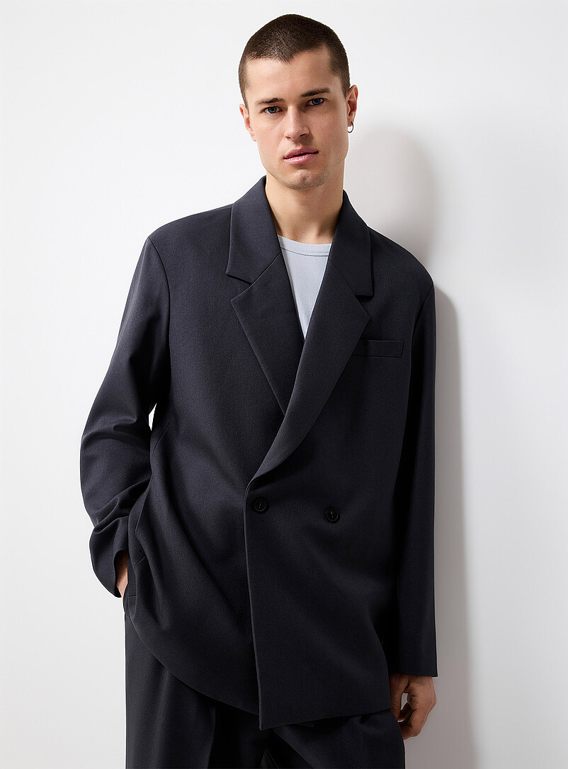 Oversized Double-Breasted Suit Jacket Imported From Seoul