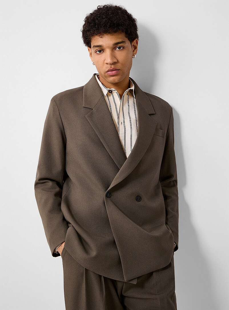 Oversized Double-Breasted Suit Jacket Imported From Seoul