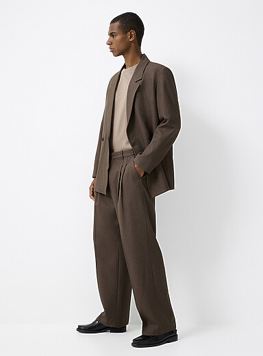 Heather pleated pant Loose fit <b>Imported from Seoul</b>