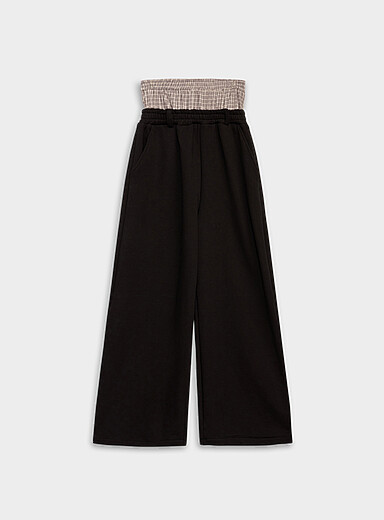 Djab: Le pantalon sweat taille boxeur  <b>Coupe d&eacute;contract&eacute;e &agrave; jambe large</b> <b>Importation de S&eacute;oul</b> Noir pour homme