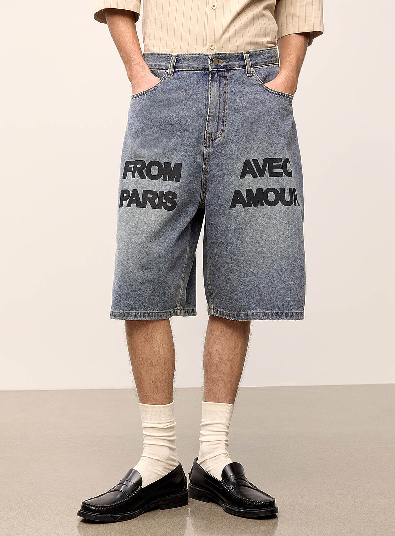 From Paris denim Bermudas Baggy fit Imported from Seoul product image 2