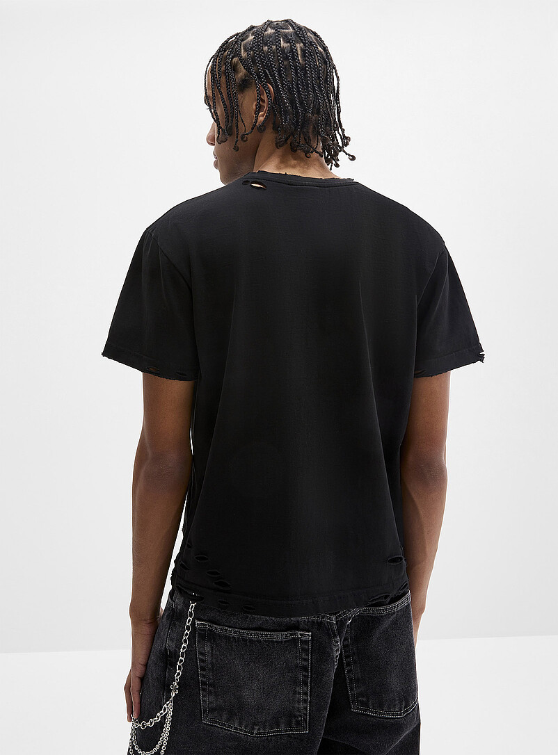 Distressed solid T-shirt Imported from Seoul product image 3