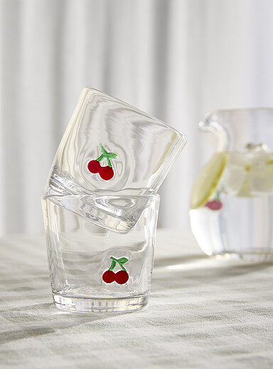 Les petits verres cerises relief Ensemble de 2