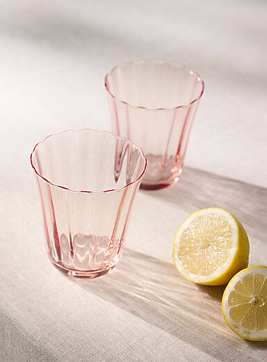 Les petits verres forme tulipe Ensemble de 2