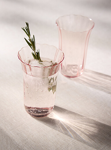 Les grands verres forme tulipe Ensemble de 2