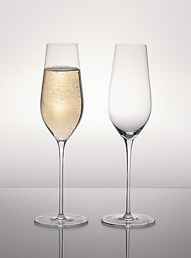 Les verres &agrave; champagne cristal Ensemble de 2