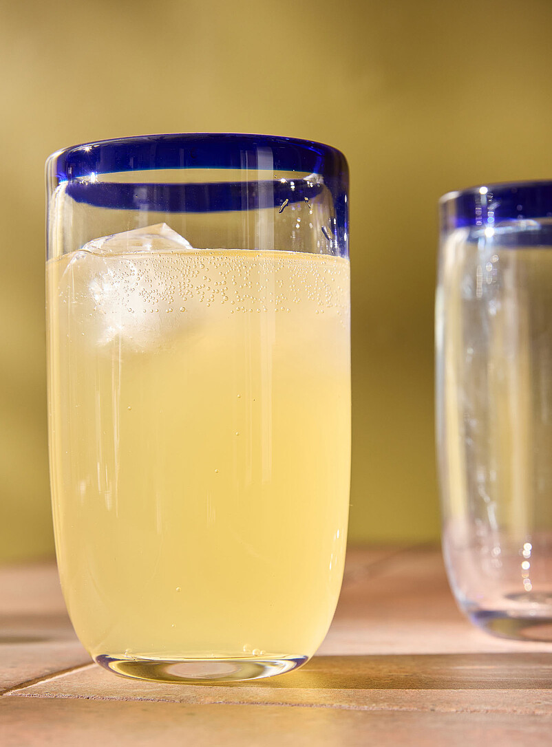 Contrasting Trim Large Glasses Set Of 2
