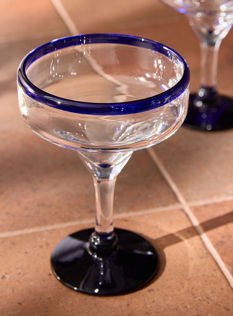 Contrasting trim large cocktail glasses Set of 2 product image 2