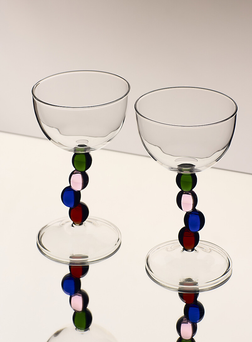Colourful balls cocktail glasses Set of 2 product image (primary)
