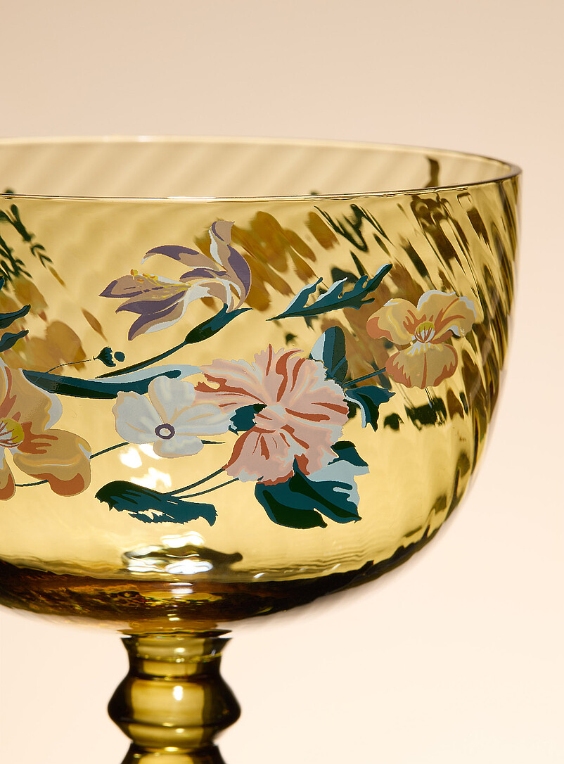 Floral tinted cocktail glasses Set of 2 product image 2