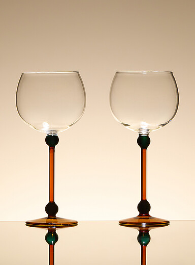 Colour-pop balls wine glasses Set of 2