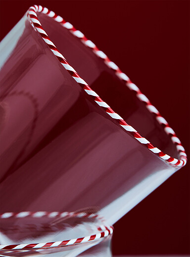Les petits verres bordure canne en bonbon Ensemble de 2 <b>Collection de No&euml;l</b>