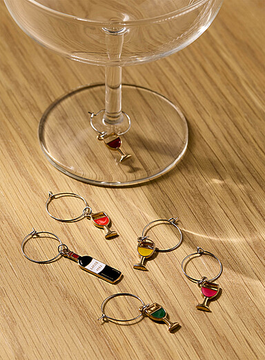 Wine evening glass markers Set of 6