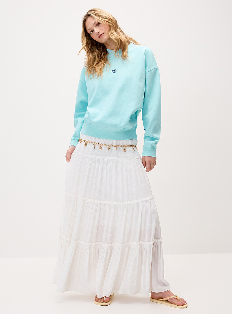 Billabong Teal Seashell drop-shoulder sweatshirt for women